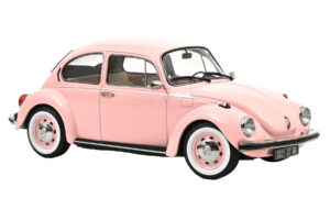 Volkswagen 1303 Pastel Pink New Baby Gift Norev 1:18 188677 Metāls