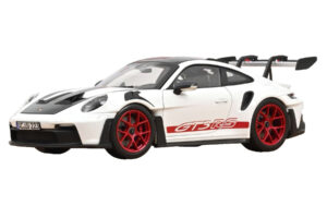 Porsche 911 992 GT3 RS Weissach Package Balts Pyro Red Norev 1:18 187373 Metāls