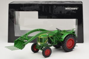Deutz F2L 514 Traktors Priekšējais Iekrāvējs Zaļš Minichamps 1:18 109144071 Metāls — attēls 6 no 6