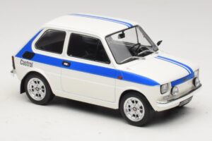 Fiat 126 Castrol Livery Balts Zils MCG 1:18 MCG18666 Metāls — attēls 4 no 6