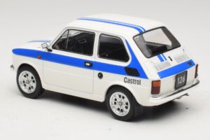 Fiat 126 Castrol Livery Balts Zils MCG 1:18 MCG18666 Metāls — attēls 5 no 6
