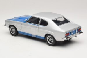 Ford Capri RS2600 Mk1 Silver Blue Minichamps 1:18 150089072 Metāls — attēls 5 no 6