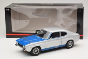 Ford Capri RS2600 Mk1 Silver Blue Minichamps 1:18 150089072 Metāls — attēls 6 no 6