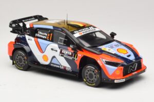 Hyundai i20 N Rally1 #1 T. Neuville / M. Wydaeghe Safari Rally Kenya 2025 IXO 1:18 18RMC247B Metāls — attēls 4 no 6
