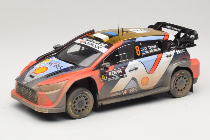 Hyundai i20 N Rally1 #8 O. Tanak / M. Jarveoja Safari Rally Kenya 2025 IXO 1:18 18RMC247A Metāls