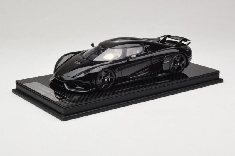 Koenigsegg Regera Melns Oglekļa Šķiedras Pakete Bēšs Salons FrontiArt 1:18 REMC042 Sveķi