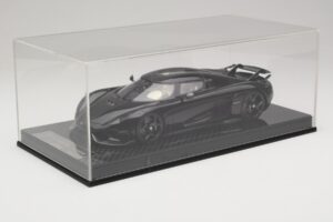 Koenigsegg Regera Melns Oglekļa Šķiedras Pakete Bēšs Salons FrontiArt 1:18 REMC042 Sveķi — attēls 6 no 7