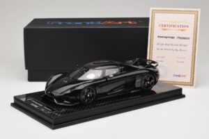 Koenigsegg Regera Melns Oglekļa Šķiedras Pakete Bēšs Salons FrontiArt 1:18 REMC042 Sveķi — attēls 7 no 7
