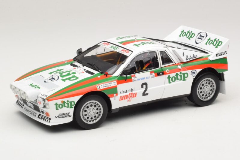 Lancia 037 #2 A. Bettega / M. Perissinot Rally San Marino 1984 Kyosho 1:18 08306F Metāls