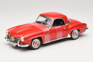 Mercedes 190 SL W121 Kupeja Sarkans ERTL 1:18 7465 Metāls