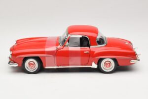 Mercedes 190 SL W121 Kupeja Sarkans ERTL 1:18 7465 Metāls — attēls 3 no 6