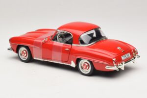 Mercedes 190 SL W121 Kupeja Sarkans ERTL 1:18 7465 Metāls — attēls 5 no 6