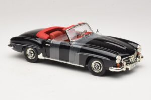 Mercedes 190 SL W121 Roadsters Melns ERTL 1:18 7464 Metāls — attēls 4 no 6