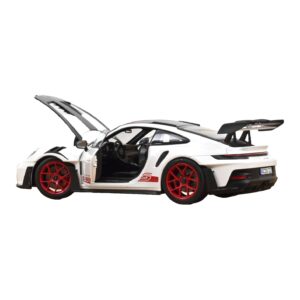 Porsche 911 992 GT3 RS Weissach Package Balts Pyro Red Norev 1:18 187373 Metāls — attēls 2 no 3