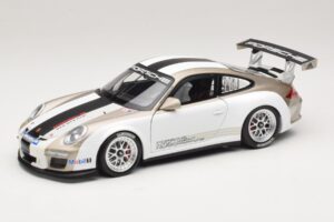 Porsche 911 997 GT3 Cup Balts Ar Svītrām 2008 Minichamps 1:18 WAP0210130C Metāls