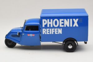 Tempo Hanseat Trīsriteņu Furgons Phoenix Blue Minichamps 1:18 180099040 Metāls — attēls 3 no 6