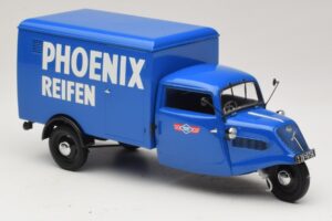 Tempo Hanseat Trīsriteņu Furgons Phoenix Blue Minichamps 1:18 180099040 Metāls — attēls 4 no 6