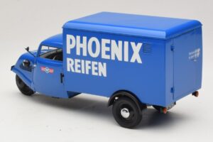 Tempo Hanseat Trīsriteņu Furgons Phoenix Blue Minichamps 1:18 180099040 Metāls — attēls 5 no 6
