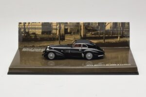 Alfa Romeo 8C 2900B Lungo Melns Minichamps 1:43 436120421 Metāls
