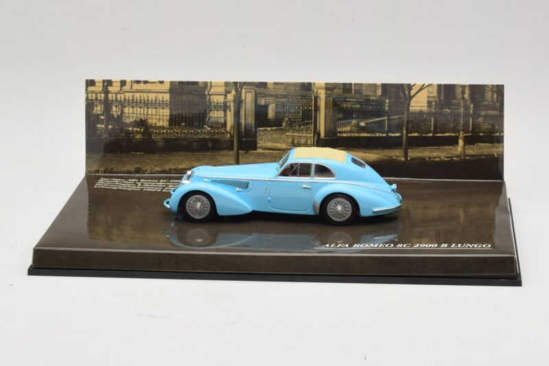 Alfa Romeo 8C 2900B Lungo Gaiši Zils Minichamps 1:43 436120420 Metāls