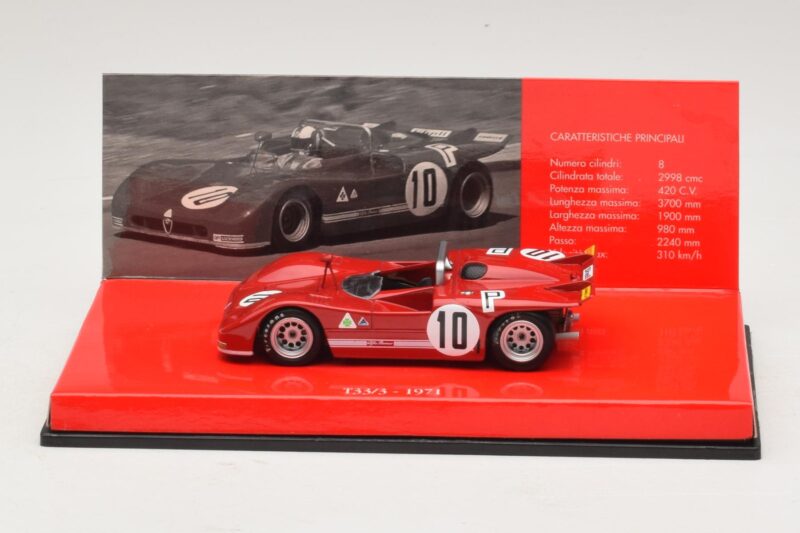 Alfa Romeo T33/3 #10 R. Stommelen / N. Galli ADAC 1000km Nurburgring 1971 Minichamps 1:43 436711210 Metāls