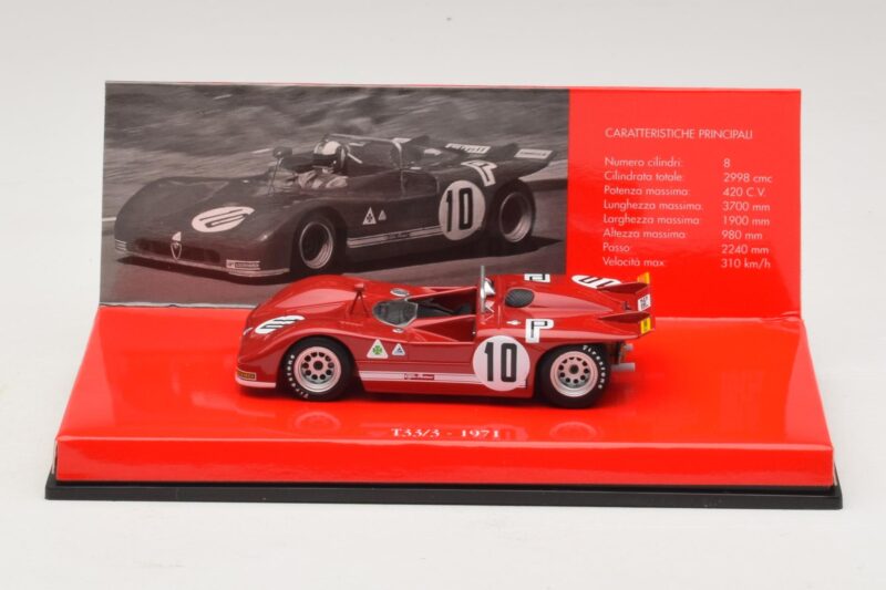 Alfa Romeo T33/3 #10 R. Stommelen / N. Galli ADAC 1000km Nurburgring 1971 Bez Ārējās Kastes Minichamps 1:43 436711210-R1 Metā