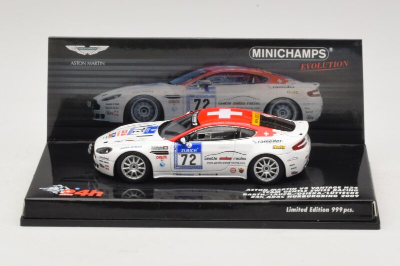 Aston Martin V8 Vantage #72 24 Hours of Nurburgring 2009 Minichamps 1:43 Aston Martin V8 Vantage #72 24 Hours of Nurburgring 2009 Minichamps 1:43 437091372 Metāls