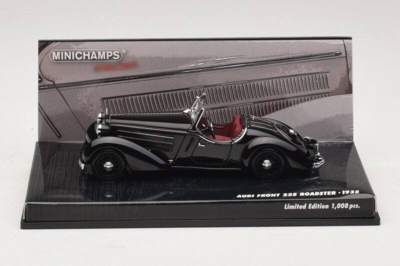 Audi Front 225 Roadster Melns Minichamps 1:43 Audi Front 225 Roadster Melns Minichamps 1:43 437019131 Metāls