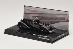 Audi Front 225 Roadster Melns Minichamps 1:43 437019131 Metāls — attēls 3 no 5