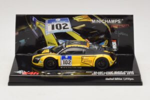 Audi R8 LMS GT3 #102 H-J. Stuck / H. Heyer Black Falcon 24 Hours of Nurburgring 2010 Minichamps 1:43 437101912 Metāls