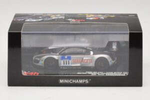 Audi R8 LMS GT3 #111 Metha / Breslin Black Falcon 24 Hours of Nurburgring 2010 Minichamps 1:43 437101911 Metāls — attēls 5 no 5