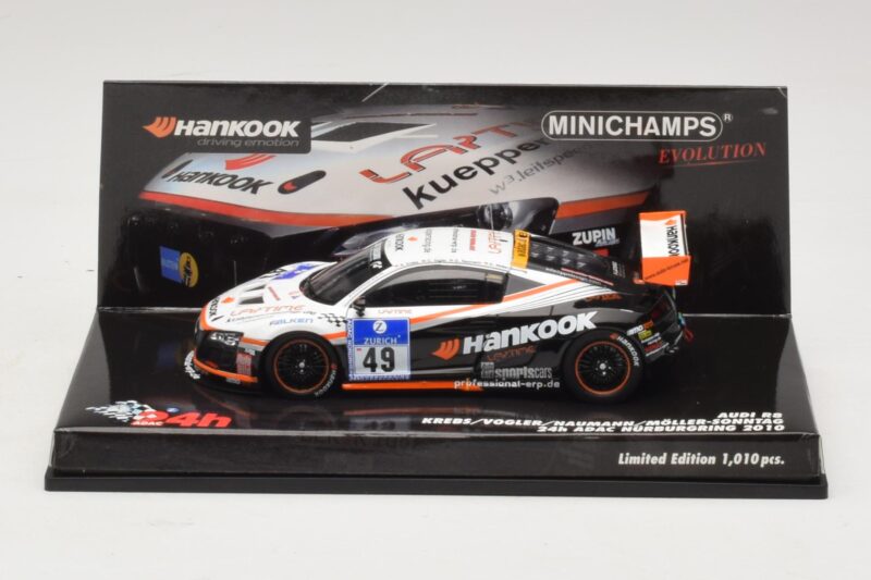 Audi R8 LMS GT3 #49 Krebs / Vogler Hankook 24 Hours of Nurburgring 2010 Minichamps 1:43 437101949 Metāls