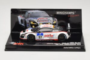 Audi R8 LMS GT3 #97 Phoenix Racing 24 Hours of Nurburgring 2010 Minichamps 1:43 437101997 Metāls
