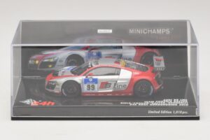 Audi R8 LMS GT3 #99 F. Biela / M. Fassler Phoenix Racing 24 Hours of Nurburgring 2010 Minichamps 1:43 437101999 Metāls — attēls 4 no 5