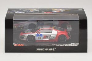 Audi R8 LMS GT3 #99 F. Biela / M. Fassler Phoenix Racing 24 Hours of Nurburgring 2010 Minichamps 1:43 437101999 Metāls — attēls 5 no 5