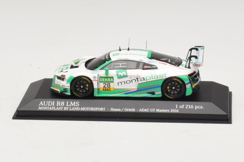 Audi R8 LMS Montaplast By Land-Motorsport #28 C. Haase / S. Ortelli ADAC GT Masters 2016 Minichamps 1:43 Audi R8 LMS Montaplast By Land-Motorsport #28 C. Haase / S. Ortelli ADAC GT Masters 2016 Minichamps 1:43 437161198 Metāls