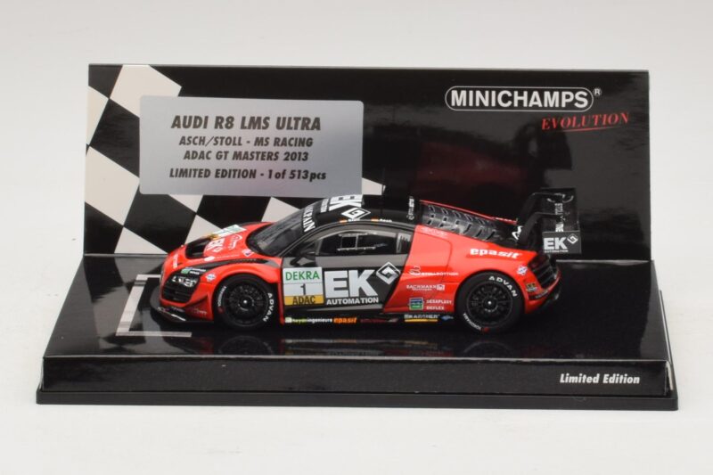 Audi R8 LMS Ultra #1 EK S. Asch / Stoll ADAC GT Masters 2013 Minichamps 1:43 437130101 Metāls