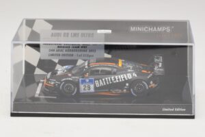 Audi R8 LMS Ultra #29 Team WRT Sandstorm L. Vanthoor 24 Hours of Nurburgring 2013 Minichamps 1:43 437130129 Metāls — attēls 4 no 5