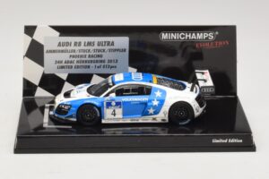 Audi R8 LMS Ultra #4 Phoenix Racing Ammermuller / H-J. Stuck 24 Hours of Nurburgring 2013 Minichamps 1:43 437131304 Metāls