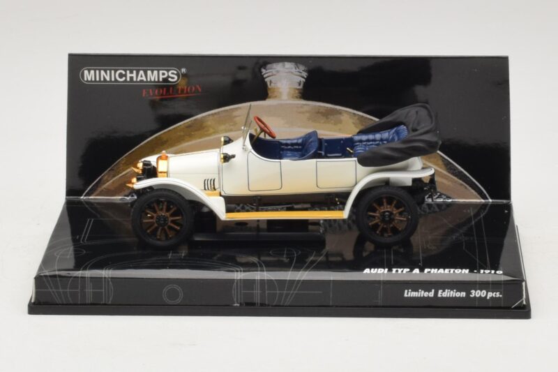 Audi Typ A Phaeton Balts Zils Minichamps 1:43 Audi Typ A Phaeton Balts Zils Minichamps 1:43 437019032 Metāls