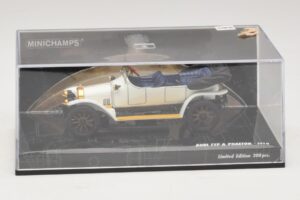 Audi Typ A Phaeton Balts Zils Minichamps 1:43 437019032 Metāls — attēls 4 no 5
