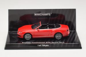 Bentley Continental GTC Speed Sarkans Minichamps 1:43 436139061 Metāls