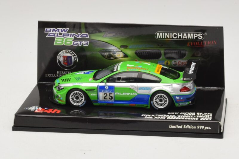 BMW Alpina B6 GT3 #25 24 Hours of Nürburgring 2009 Minichamps 1:43 BMW Alpina B6 GT3 #25 24 Hours of Nürburgring 2009 Minichamps 1:43 437092625 Metāls