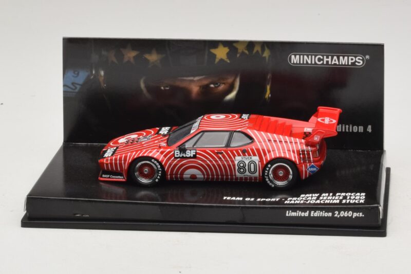 BMW M1 Procar #80 H-J. Stuck Procar Series 1980 Minichamps 1:43 444891604 Metāls