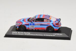 BMW M235i Team BMW Motorsport #235 Bovigdon 24 Hours of Nurburgring 2014 Minichamps 1:43 437142435 Metāls