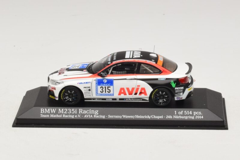 BMW M235i Team Mathol #315 24 Hours of Nurburgring 2014 Minichamps 1:43 437142415 Metāls