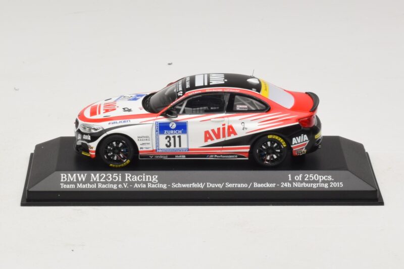 BMW M235i Team Mathol Racing #311 Scherfeld / Duve 24 Hours of Nurburgring 2015 Minichamps 1:43 BMW M235i Team Mathol Racing #311 Scherfeld / Duve 24 Hours of Nurburgring 2015 Minichamps 1:43 437152511 Metāls