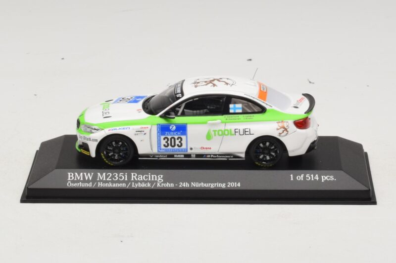 BMW M235i ToolFuel #303 Krohn 24 Hours of Nurburgring 2014 Minichamps 1:43 437142403 Metāls