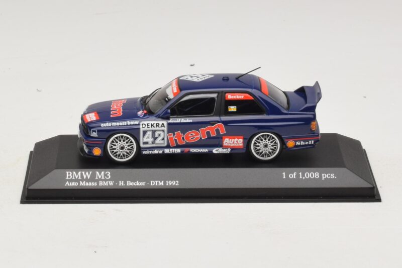 BMW M3 E30 Auto Maas #42 Becker DTM 1992 Minichamps 1:43 430922042 Metāls