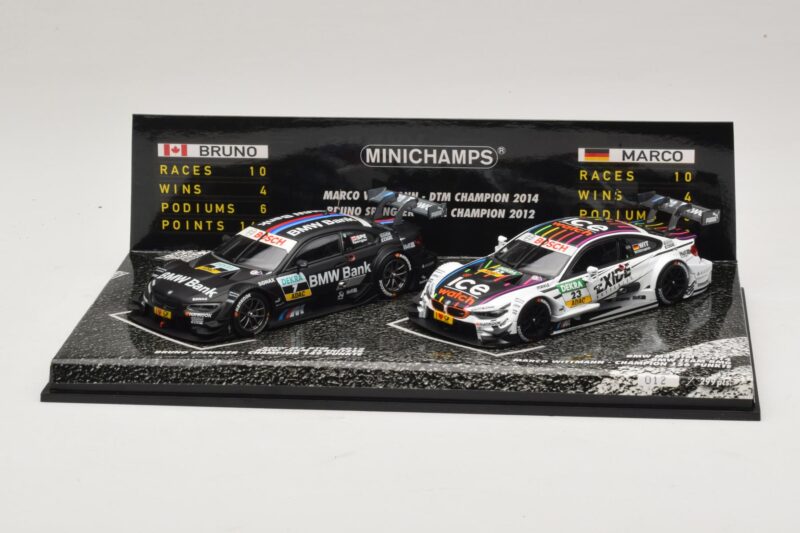 BMW M3 & M4 DTM Champions Set B. Spengler / M. Wittmann 2012 & 2014 Minichamps 1:43 412020723 Metāls